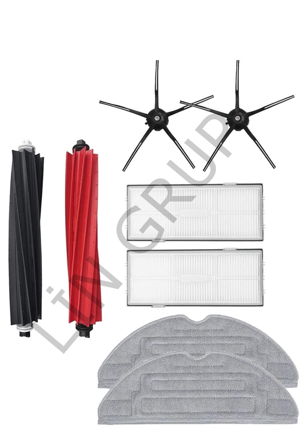 Roborock S8 + Robot Süpürge Uyumlu 8'li Yedek Parça Seti