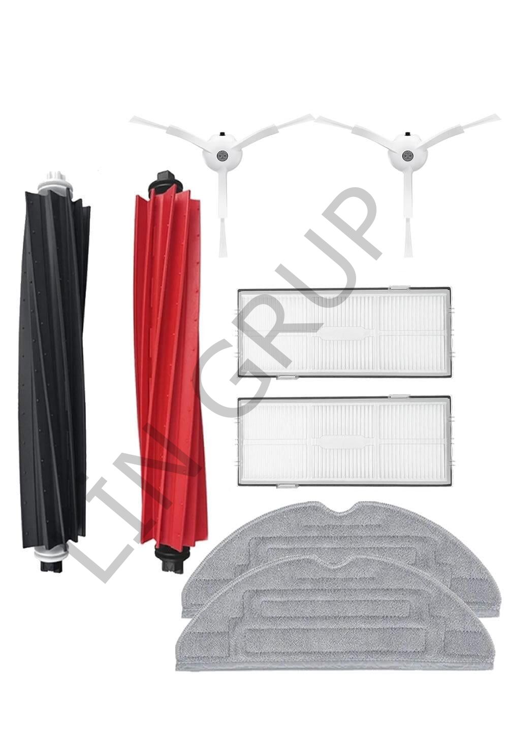 Roborock S8 + Robot Süpürge Uyumlu 8'li Yedek Parça Seti