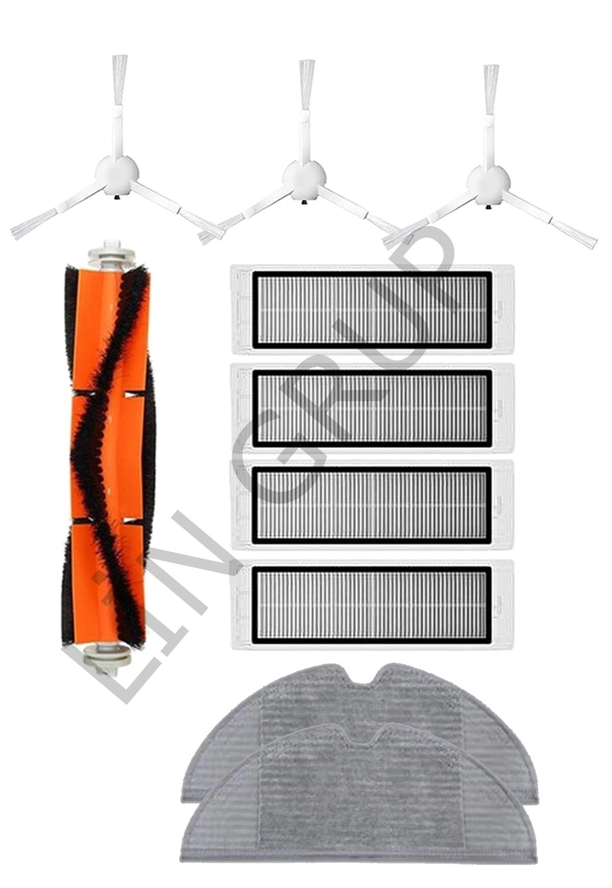 Xiaomi Vacuum Mop 1C (STYTJ01ZHM) Robot Süpürge Uyumlu 10'lu Yedek Parça Seti