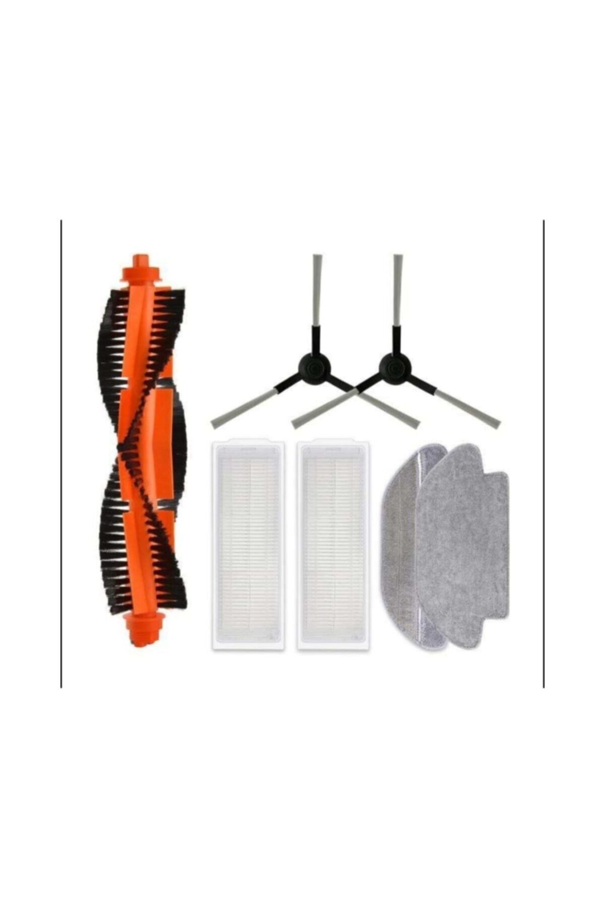 Mop Pro Hepa Filtre - Mop Paspas - Ana Fırça - Yan Fırça Yenileme Seti