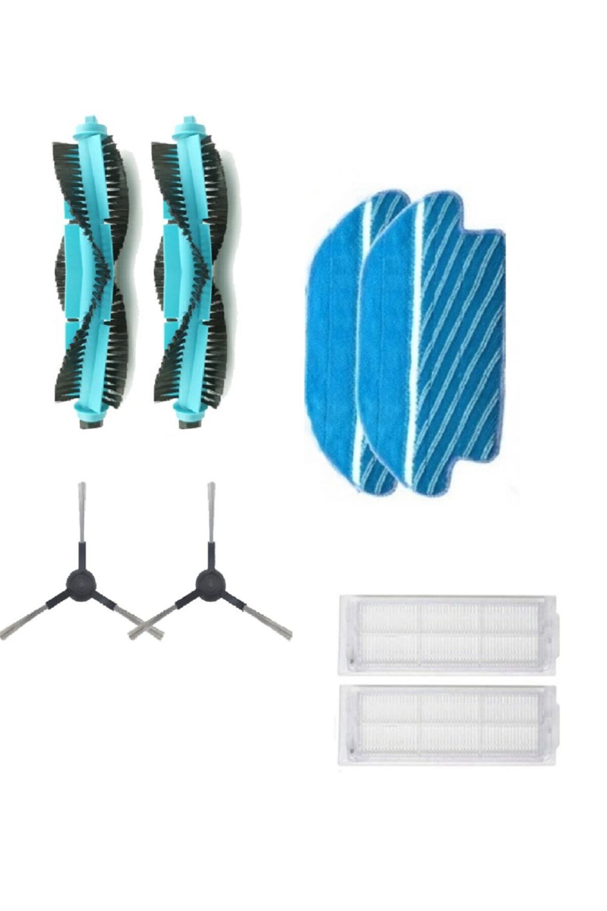 Vıomı V2 Hepa Filtre -Mop -Ana Fırça -Yan Fırça Yenileme Set