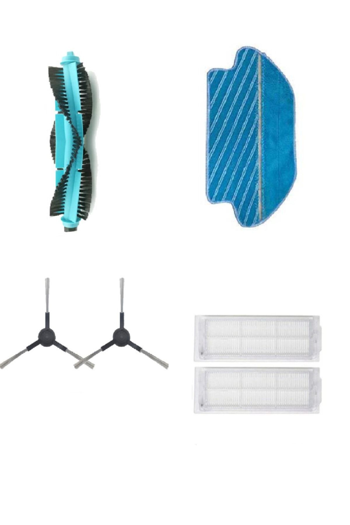 V2 Yenileme Seti(hepa Filtre -Yan Fırça -Ana Fırça - Paspas)
