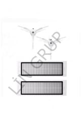 Xiaomi Vacuum Cleaner 1S (SDJQR03RR) Robot Süpürge Uyumlu 4'lü Yedek parça Seti