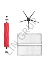 Roborock S7 Max V Robot Süpürge Uyumlu 4'lü Yedek Parça Seti