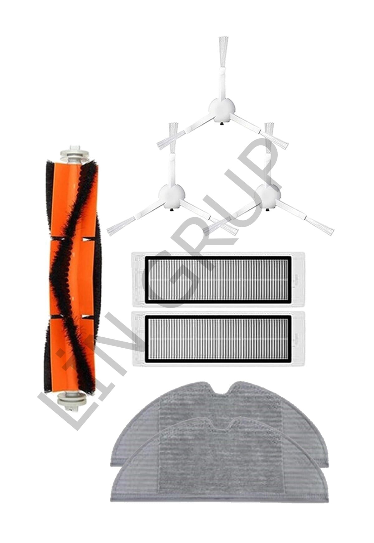 Xiaomi Vacuum Mop 1C (STYTJ01ZHM) Robot Süpürge Uyumlu 8'li Yedek Parça Seti