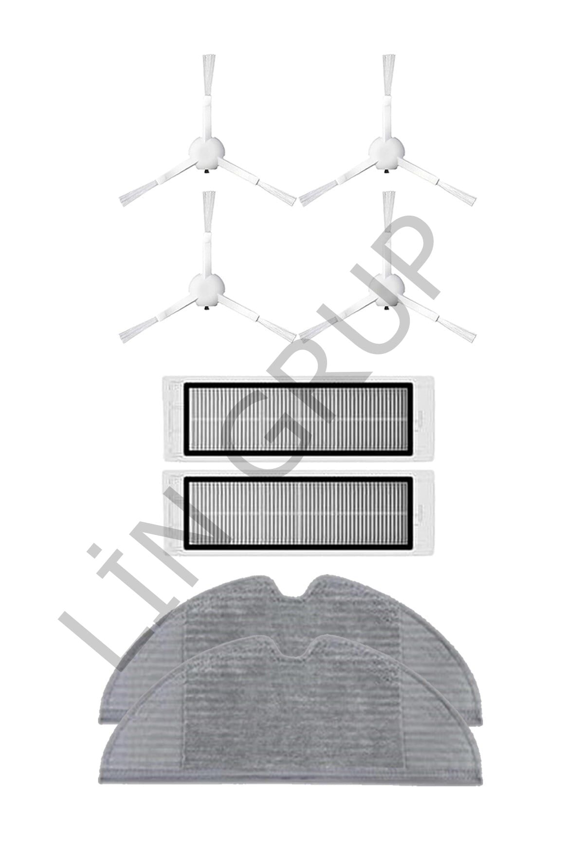 Xiaomi Vacuum Mop 1C (STYTJ01ZHM) Robot Süpürge Uyumlu 8'li Yedek Parça Seti