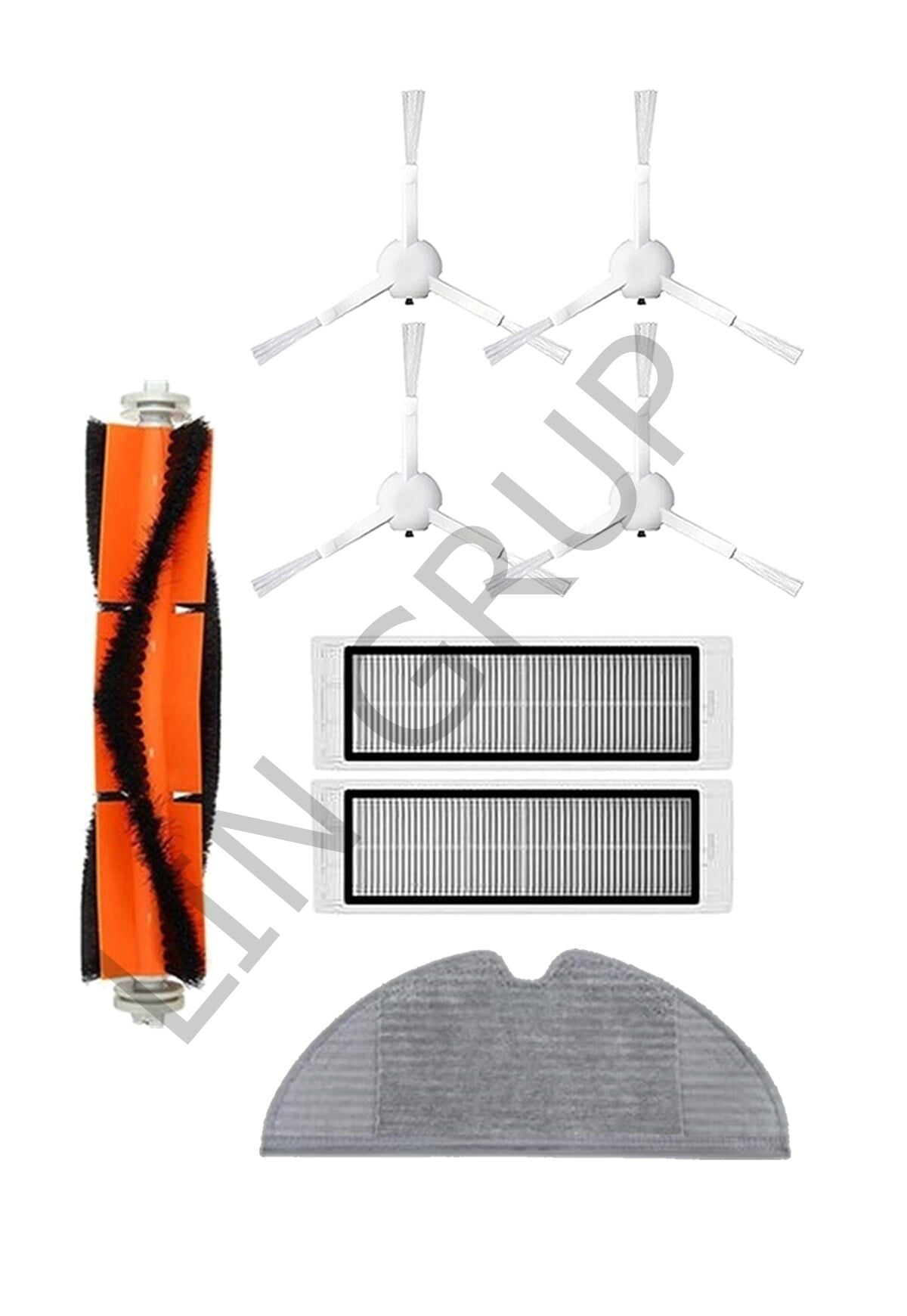 Xiaomi Vacuum Mop 1C (STYTJ01ZHM) Robot Süpürge Uyumlu 8'li Yedek Parça Seti