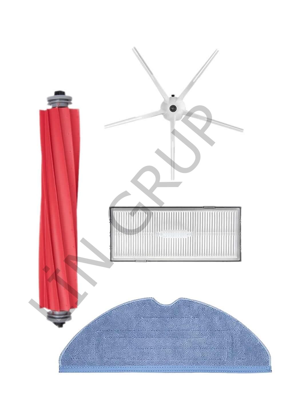 Roborock S7 Max Ultra Robot Süpürge Uyumlu 4'lü Yedek Parça Seti