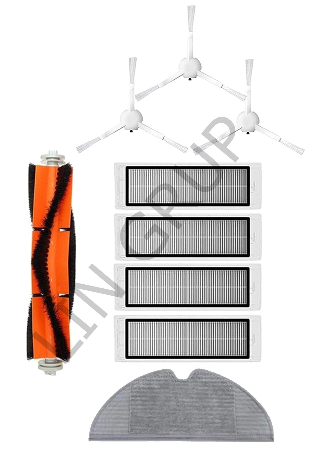 Xiaomi Vacuum Mop 1C (STYTJ01ZHM) Robot Süpürge Uyumlu 9'lu Yedek Parça Seti