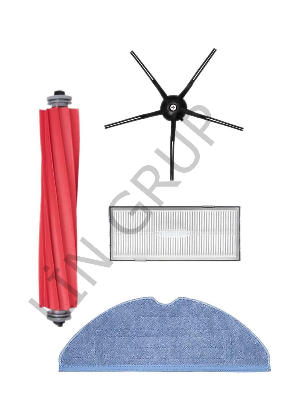 Roborock S7 Max Ultra Robot Süpürge Uyumlu 4'lü Yedek Parça Seti