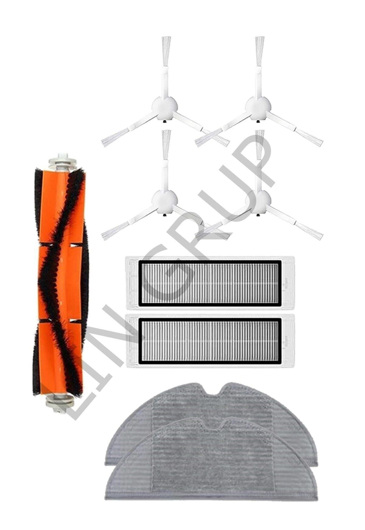 Xiaomi Vacuum Mop 1C (STYTJ01ZHM) Robot Süpürge Uyumlu 9'lu Yedek Parça Seti