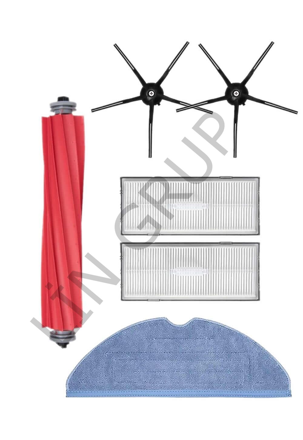 Roborock S7 Max Ultra Robot Süpürge Uyumlu 6'lı Yedek Parça Seti