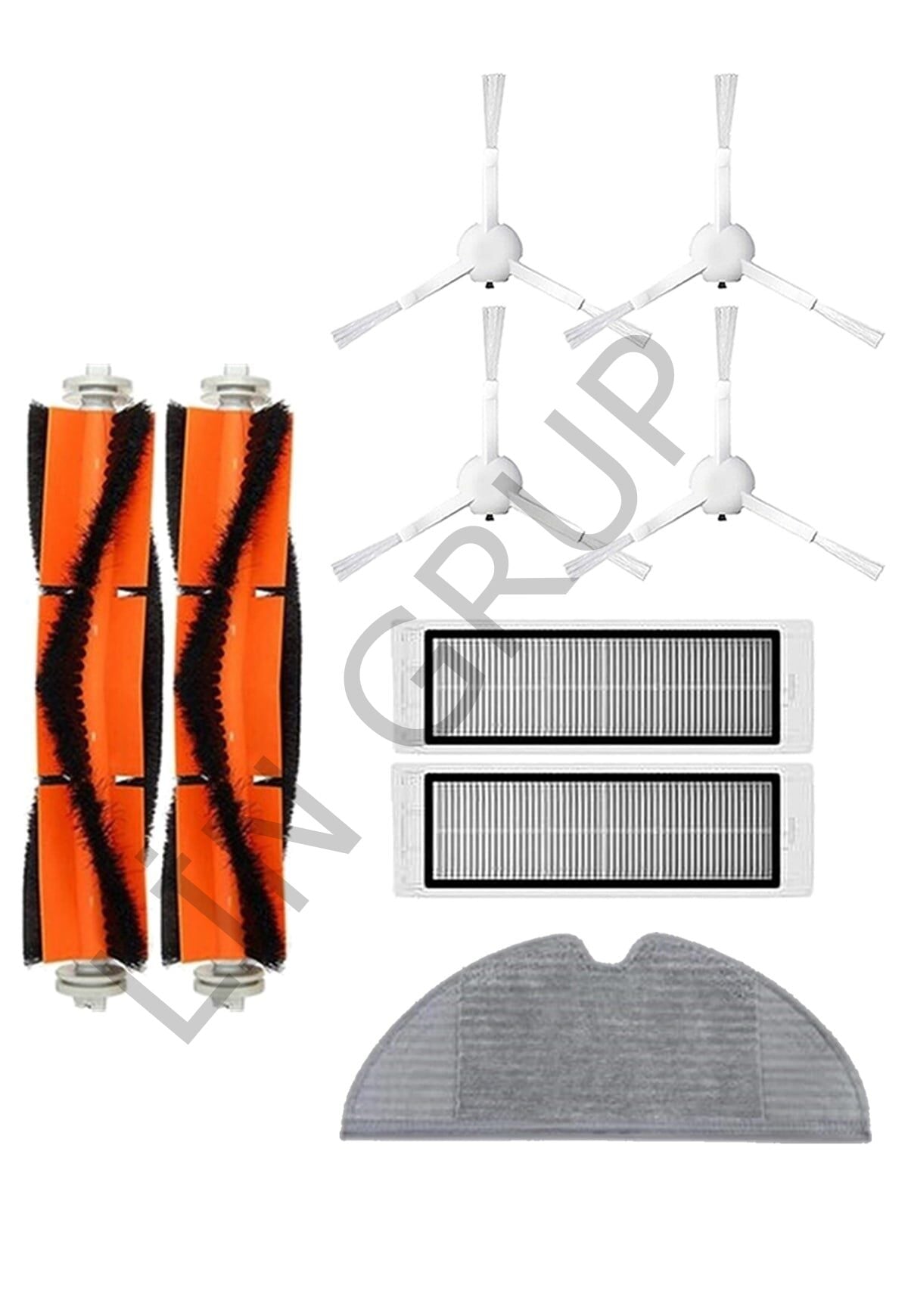 Xiaomi Vacuum Mop 1C (STYTJ01ZHM) Robot Süpürge Uyumlu 9'lu Yedek Parça Seti