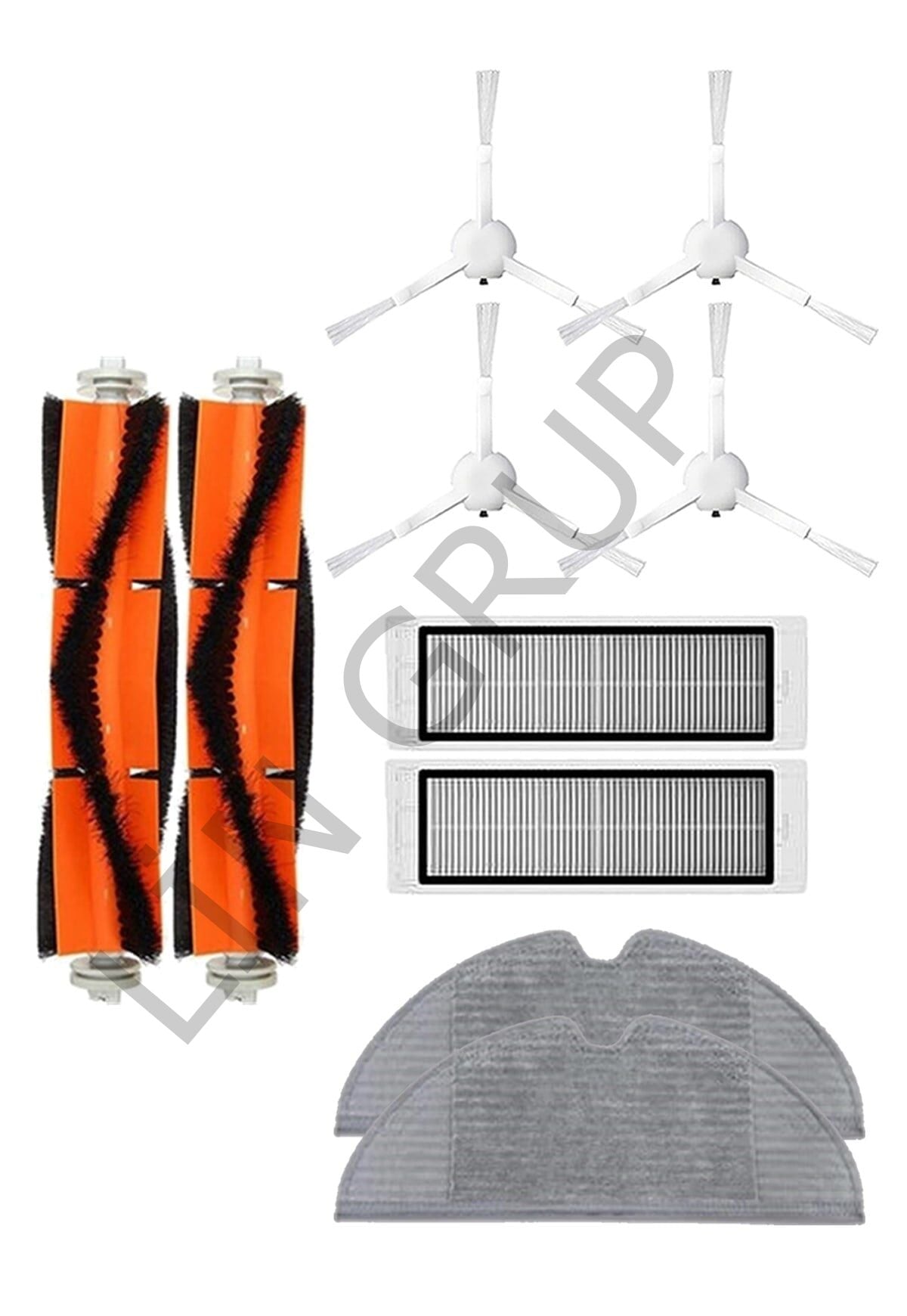 Xiaomi Vacuum Mop 1C (STYTJ01ZHM) Robot Süpürge Uyumlu 10'lu Yedek Parça Seti