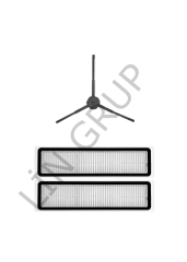 Xiaomi Vacuum Mop S10T (STFCR01SZ) Robot Süpürge Uyumlu 3'lü Yedek Parça Seti