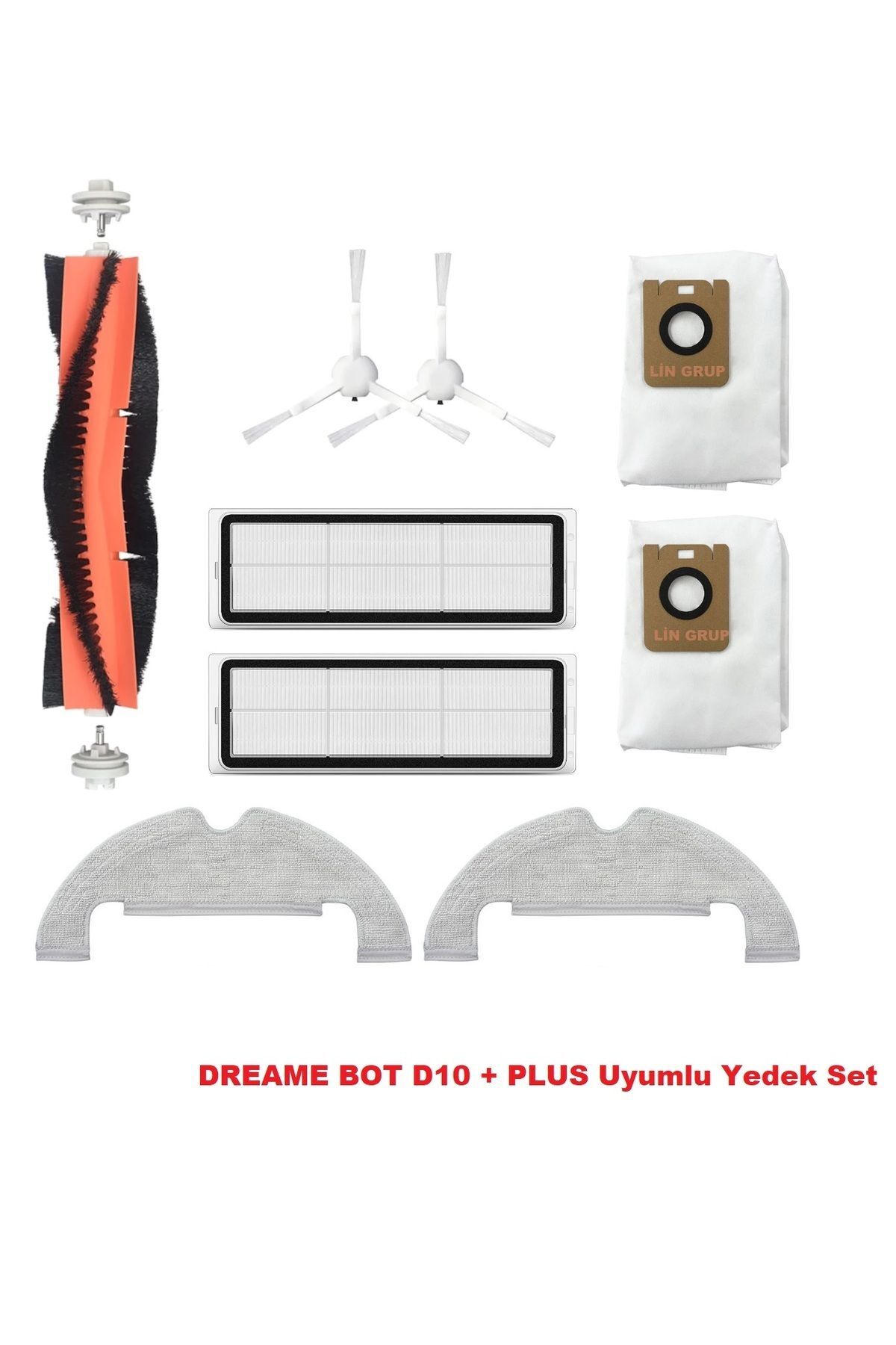 Dreame Bot D10+ MOP 2 ULTRA Fırça Filtre Paspas Toz Torbası