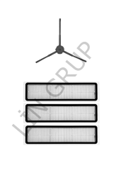 Xiaomi Vacuum Mop S10T (STFCR01SZ) Robot Süpürge Uyumlu 4'lü Yedek Parça Seti