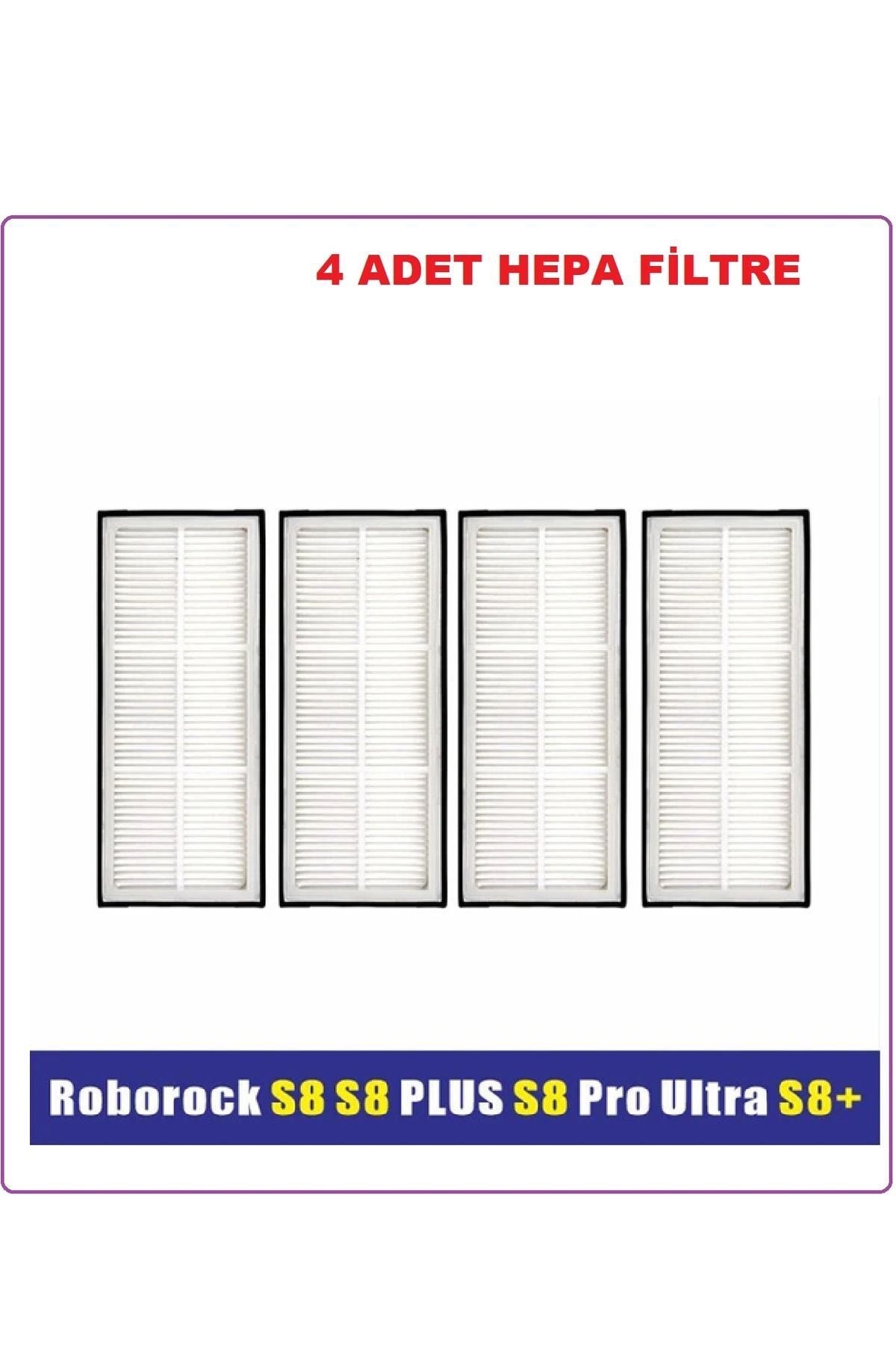 Roborock S7 S8 Plus S8 Pro S8 Ultra 4 adet HEPA FİLTRE
