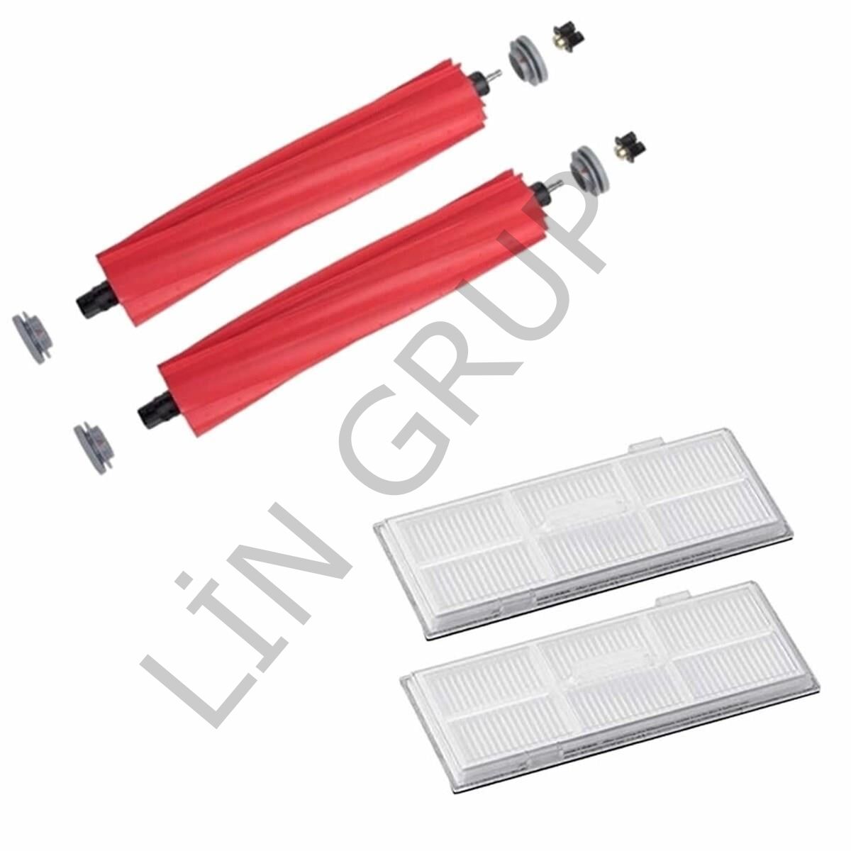 Roborock S7 MaxV Plus Robot Süpürge Uyumlu 4'lü -Yedek Parça Seti