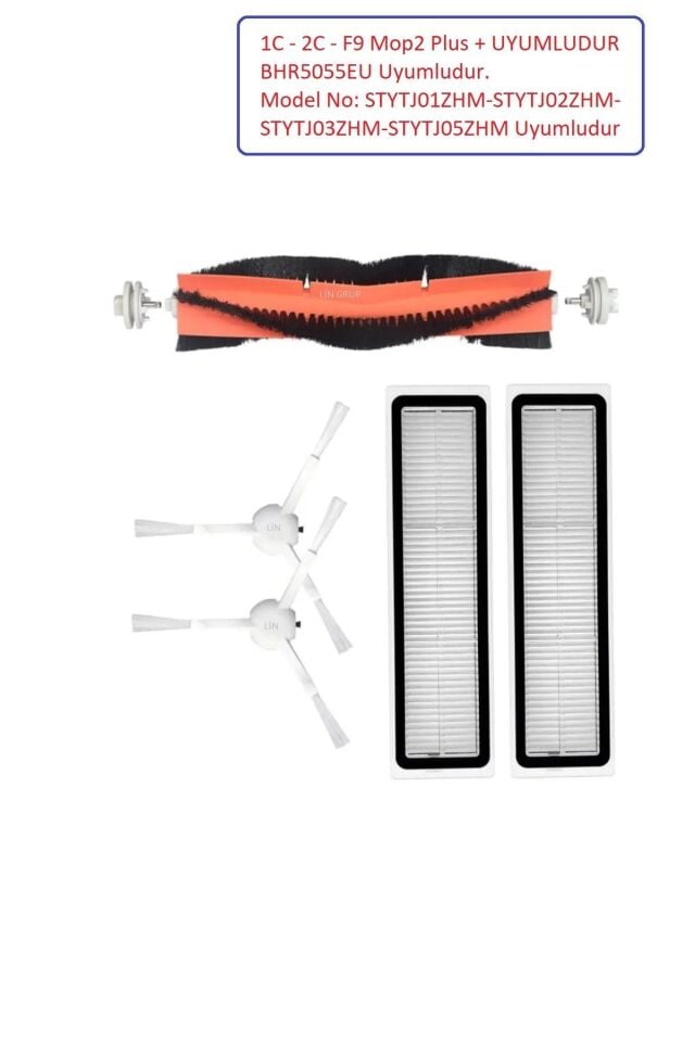 Xiaomi Mop 2 BHR5055EU uyumlu Yedek fırça filtre set