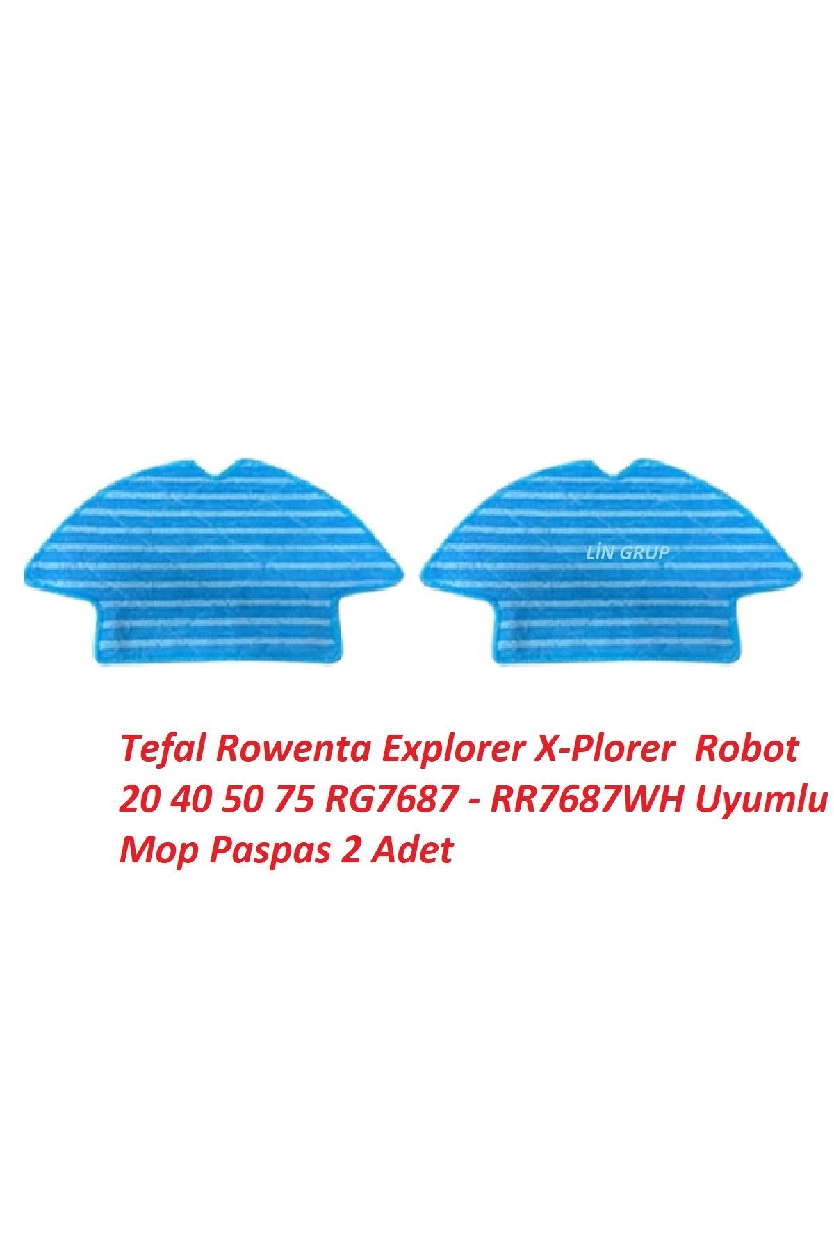 Tefal Rowenta Explorer X-Plorer  Robot 20 40 50 75 RG7687 - RR7687WH Uyumlu Mop Paspas 2 Adet