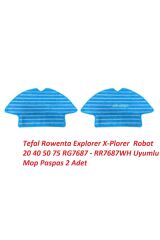 Tefal Rowenta Explorer X-Plorer  Robot 20 40 50 75 RG7687 - RR7687WH Uyumlu Mop Paspas 2 Adet