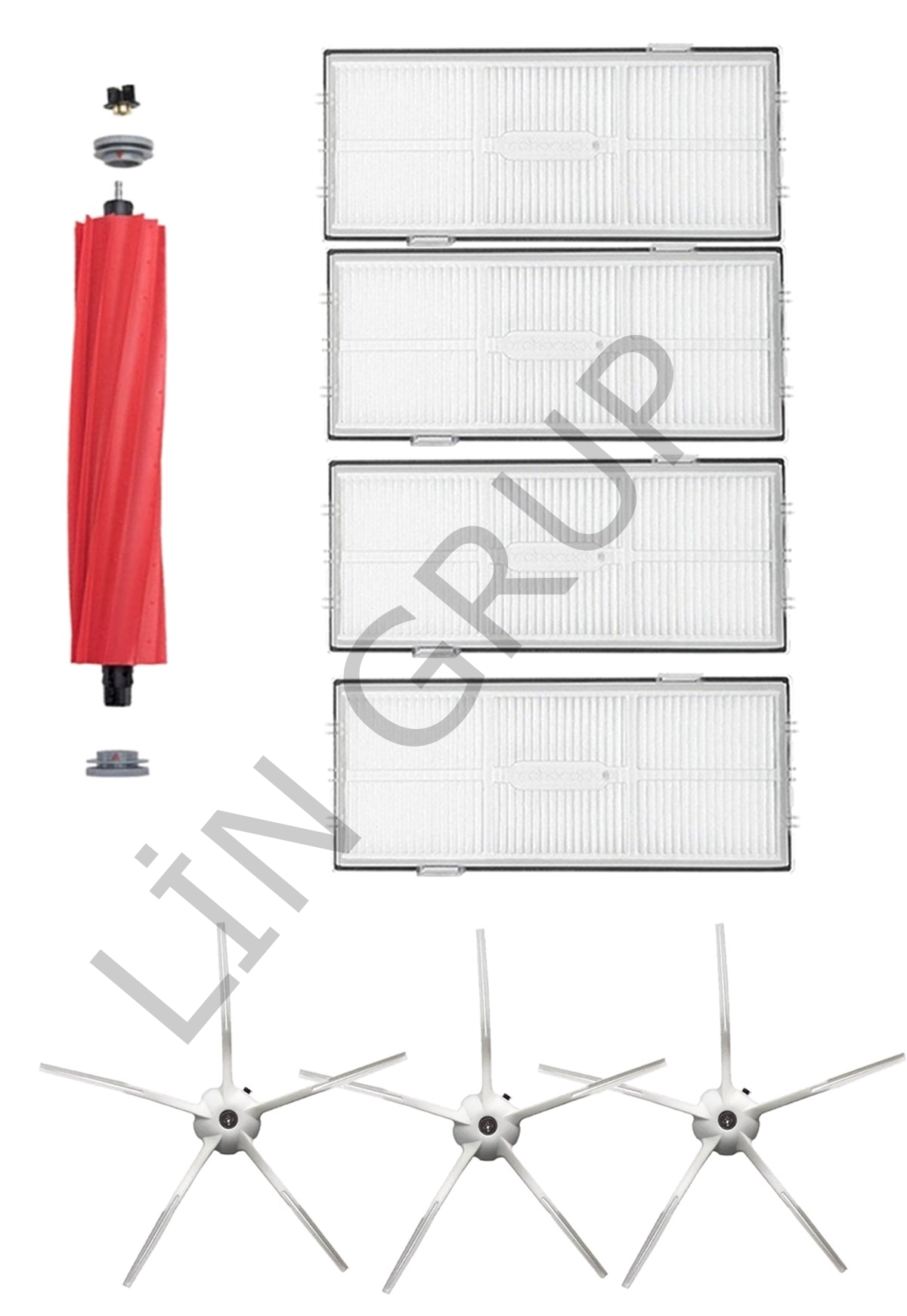 Roborock S7 MaxV Plus Robot Süpürge Uyumlu 8'li Yedek Parça Seti