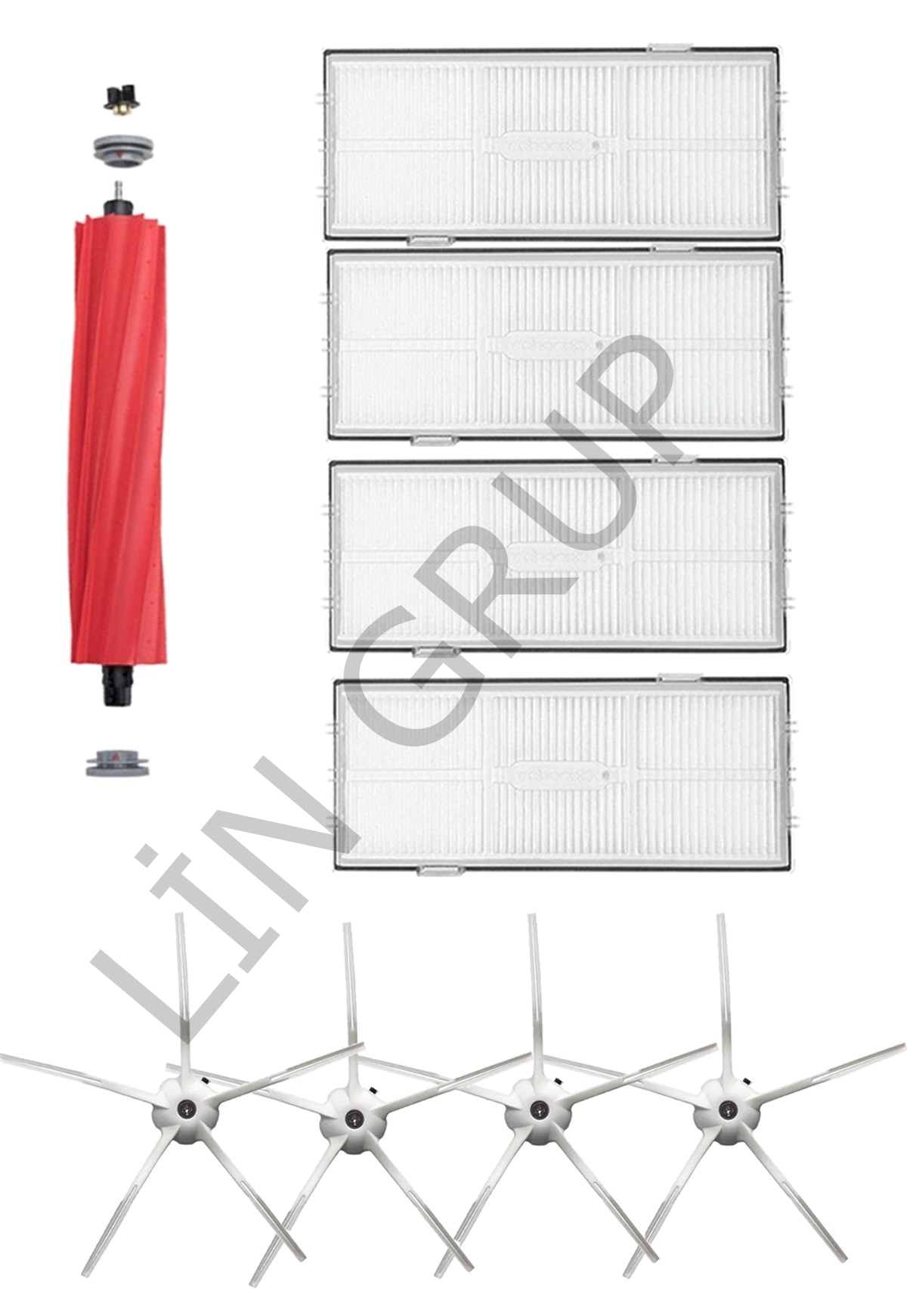 Roborock S7 MaxV Plus Robot Süpürge Uyumlu 9'lu Yedek Parça Seti