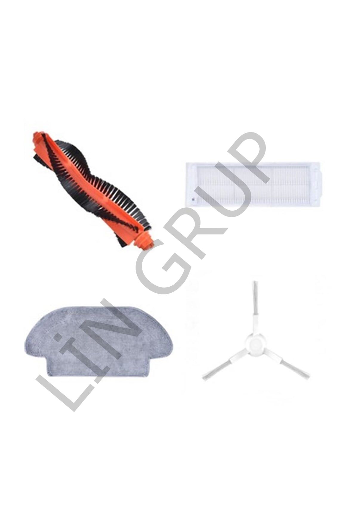 Xiaomi Mop Pro (STYTJ02YM) Robot Süpürge Uyumlu - Beyaz 4'lü Yedek Parça Seti