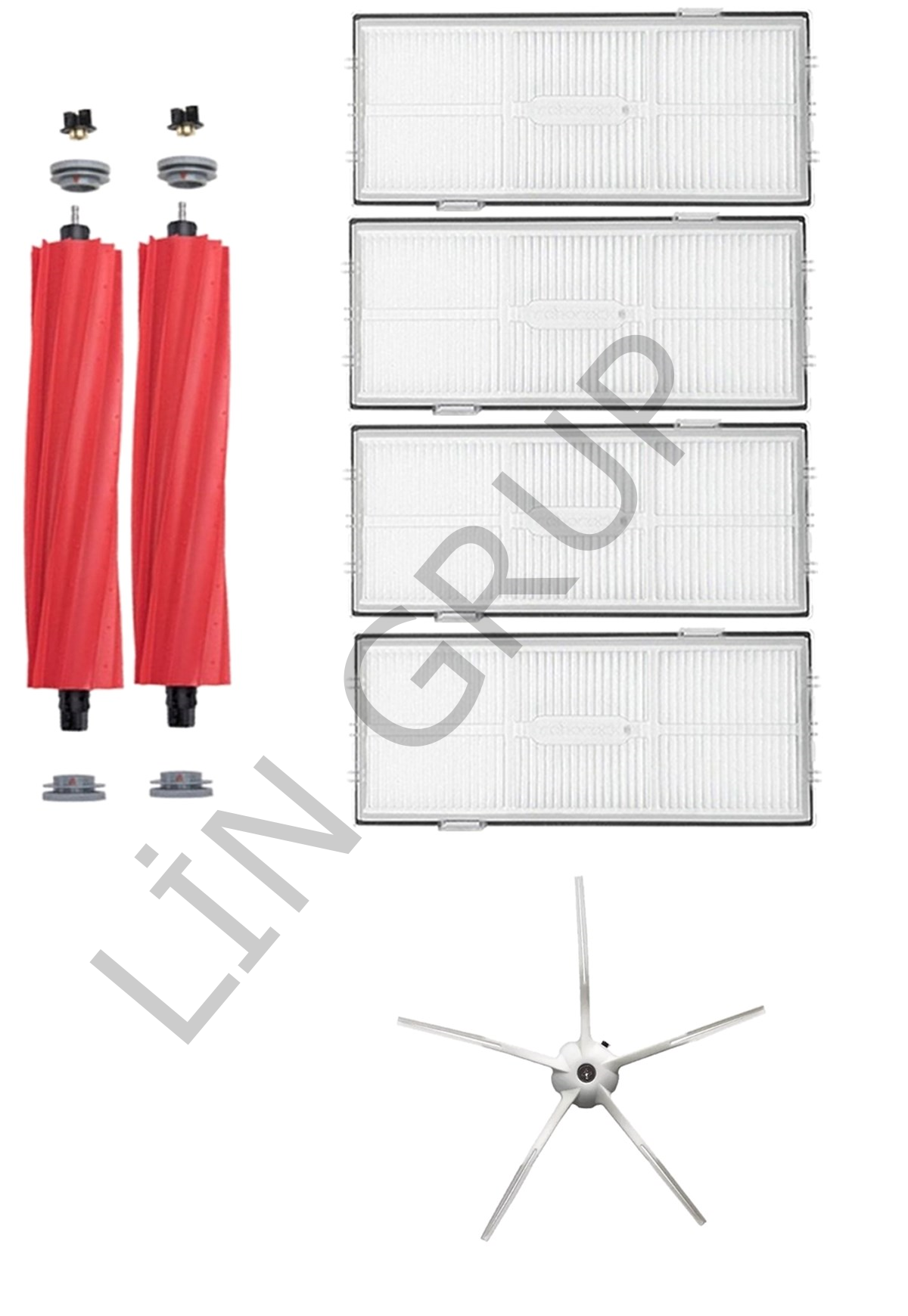 Roborock S7 MaxV Plus Robot Süpürge Uyumlu 7'li Yedek Parça Seti