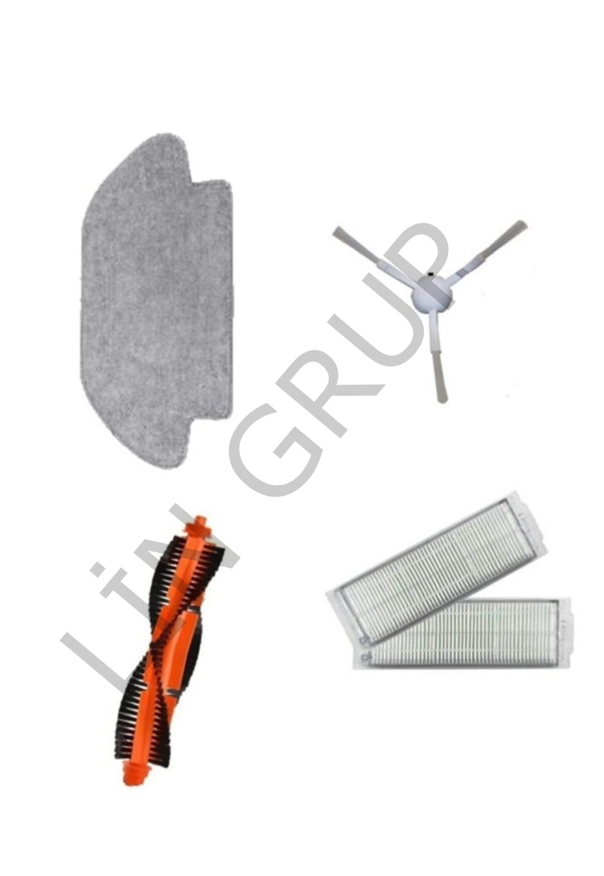 Xiaomi Mop Pro (STYTJ02YM) Robot Süpürge Uyumlu 5'li Yedek Parça Seti