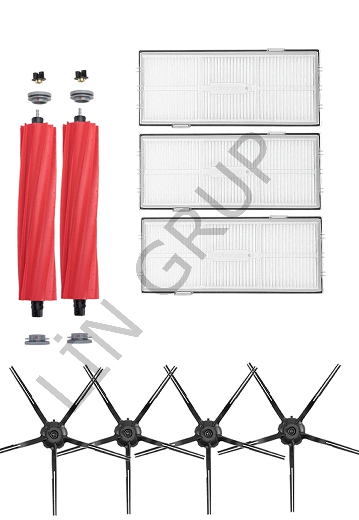 Roborock S7 MaxV Plus Robot Süpürge Uyumlu 9'lu Yedek Parça Seti